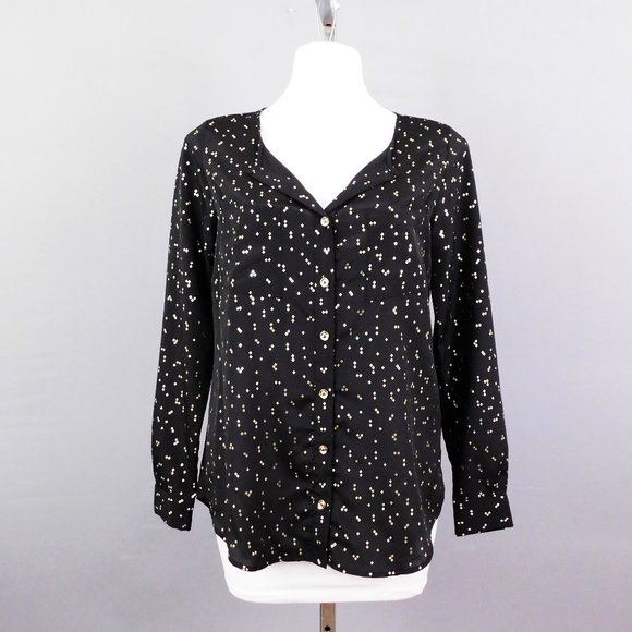 attention Tops - Attention Women Shirt Black Gold M